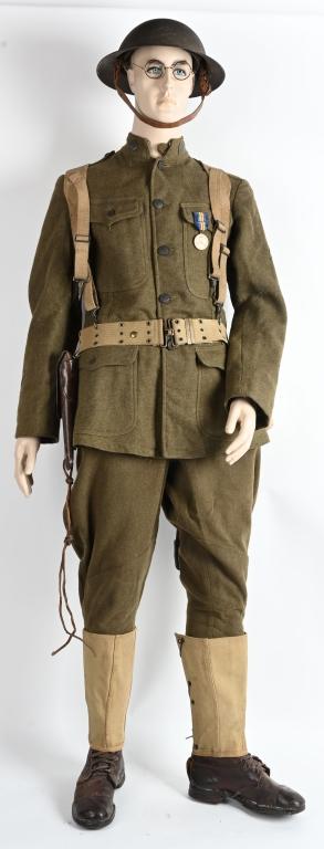 WW1 US 28th DIVISION UNIFORM GROUPING W HELMET WWI