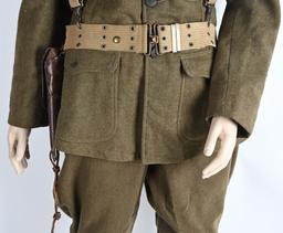 WW1 US 28th DIVISION UNIFORM GROUPING W HELMET WWI