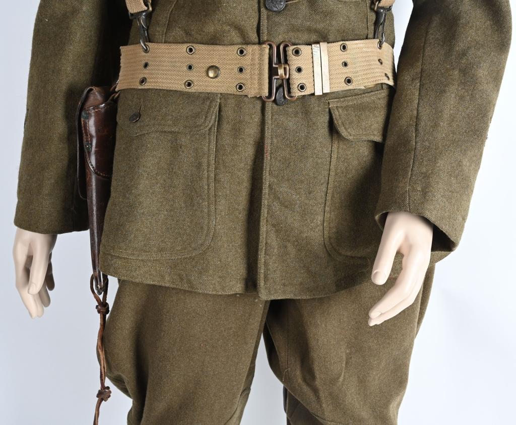 WW1 US 28th DIVISION UNIFORM GROUPING W HELMET WWI