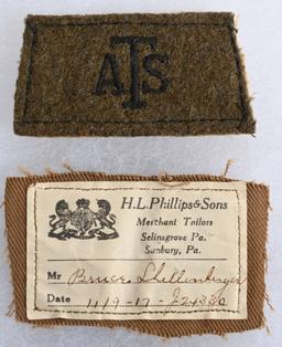 WWI US ARMY SHOULDER SLEEVE INSIGNIA PATCH LOT WW1
