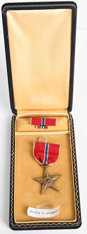 WWII NAMED AND CASED BRONZE STAR MEDAL