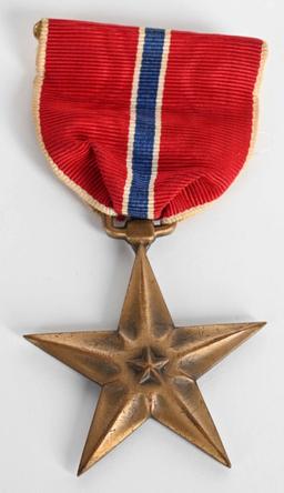 WWII NAMED AND CASED BRONZE STAR MEDAL