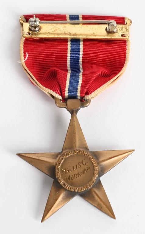 WWII NAMED AND CASED BRONZE STAR MEDAL