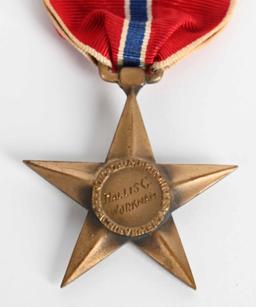 WWII NAMED AND CASED BRONZE STAR MEDAL