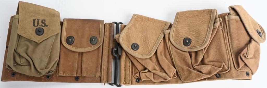 WWI US ARMY LONG 1918 BAR AMMO BELT 1918 DATED WW1