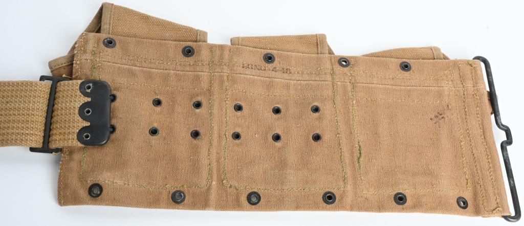 WWI US ARMY LONG 1918 BAR AMMO BELT 1918 DATED WW1