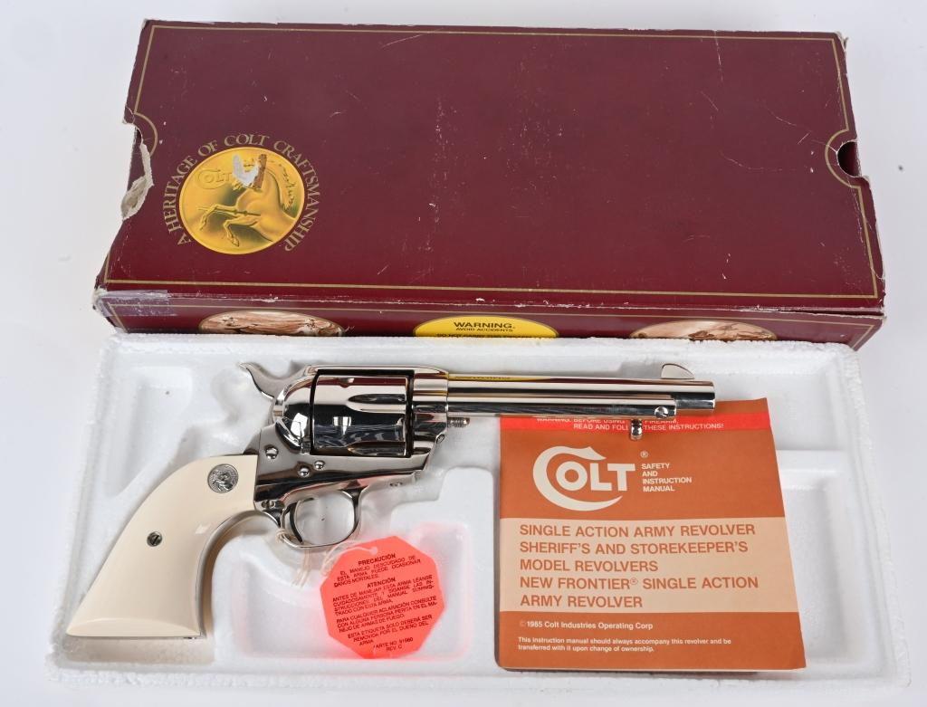 BOXED CUSTOM SHOP COLT NICKEL SAA REVOLVER