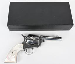 USFA FACTORY ENGRAVED NICKEL SHERRIFS MODEL