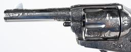 USFA FACTORY ENGRAVED NICKEL SHERRIFS MODEL