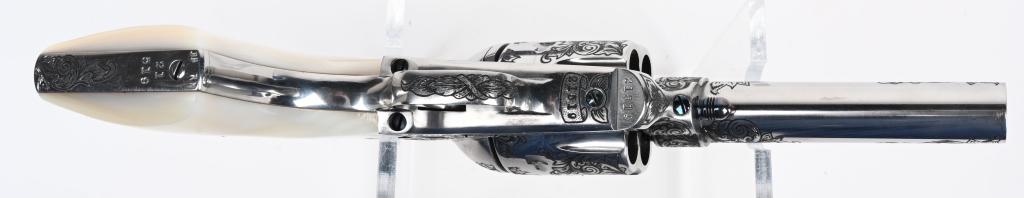 USFA FACTORY ENGRAVED NICKEL SHERRIFS MODEL