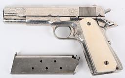 DAVID HARRIS CATTLE BRAND ENGRAVED COLT 1911 GOV'T