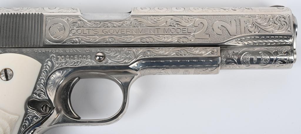 DAVID HARRIS CATTLE BRAND ENGRAVED COLT 1911 GOV'T