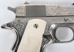 DAVID HARRIS CATTLE BRAND ENGRAVED COLT 1911 GOV'T