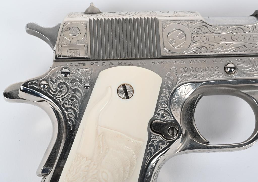 DAVID HARRIS CATTLE BRAND ENGRAVED COLT 1911 GOV'T