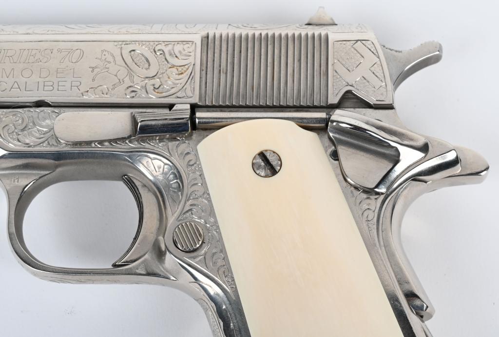 DAVID HARRIS CATTLE BRAND ENGRAVED COLT 1911 GOV'T