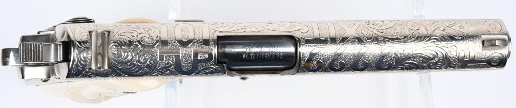 DAVID HARRIS CATTLE BRAND ENGRAVED COLT 1911 GOV'T