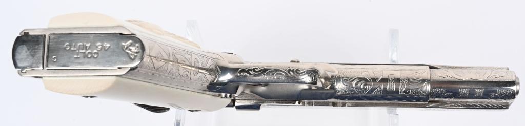 DAVID HARRIS CATTLE BRAND ENGRAVED COLT 1911 GOV'T