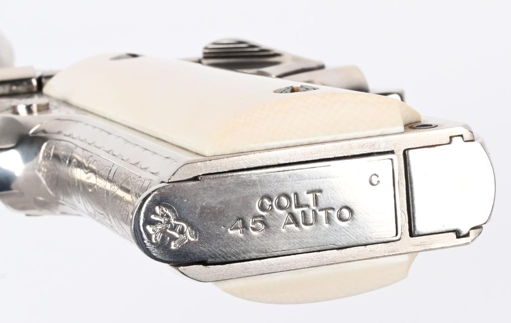 DAVID HARRIS CATTLE BRAND ENGRAVED COLT 1911 GOV'T