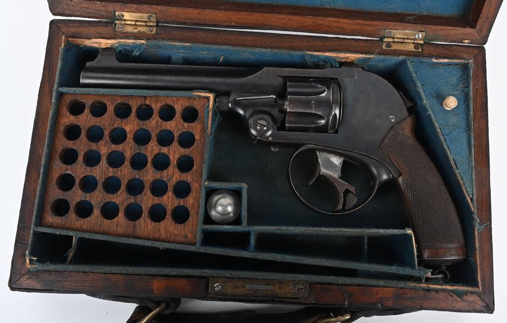 RARE CASED ENGLISH KYNOCK DOUBLE ACTION REVOLVER
