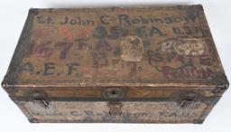 WW1 92TH DIVISION BLACK OFFICER TRUNK GROUP