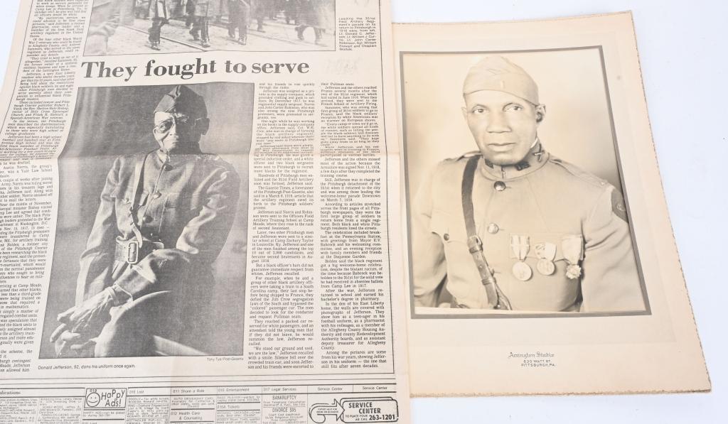 WW1 92TH DIVISION BLACK OFFICER TRUNK GROUP