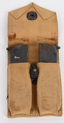 WWI MAGAZINE POUCH WITH ORIGINAL M1911 MAGAZINES