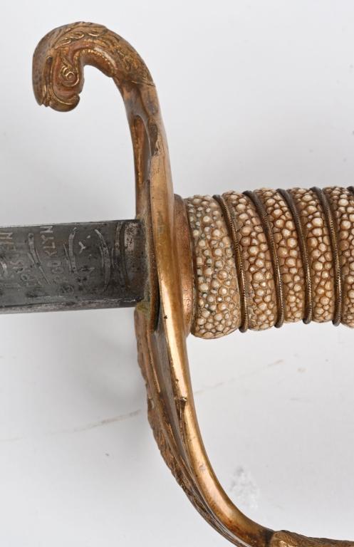 WW1 NAMED USN NAVAL OFFICER SWORD WWI