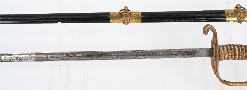 WW1 NAMED USN NAVAL OFFICER SWORD WWI