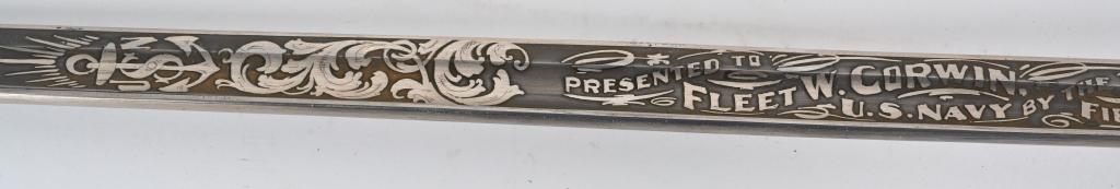 WW1 NAMED USN NAVAL OFFICER SWORD WWI