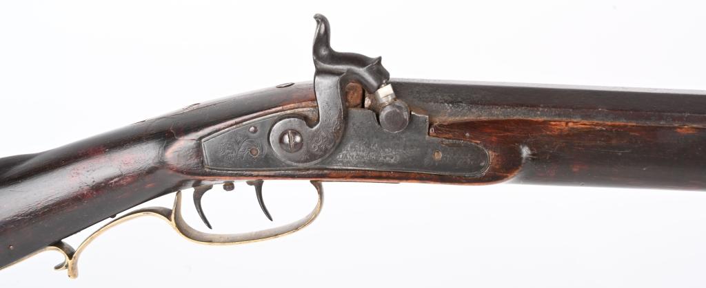 SIGNED FULL STOCK PERCUSSION KY. RIFLE