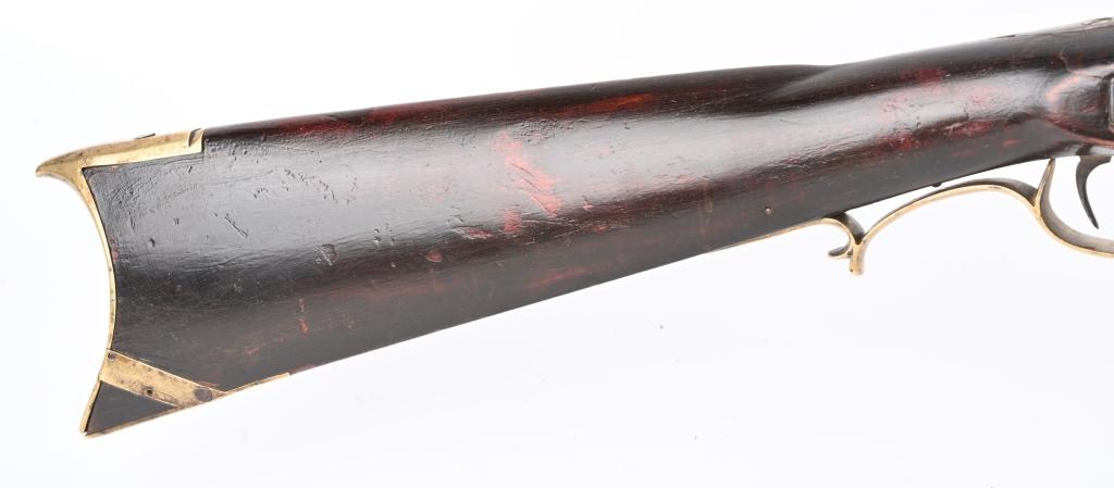 SIGNED FULL STOCK PERCUSSION KY. RIFLE