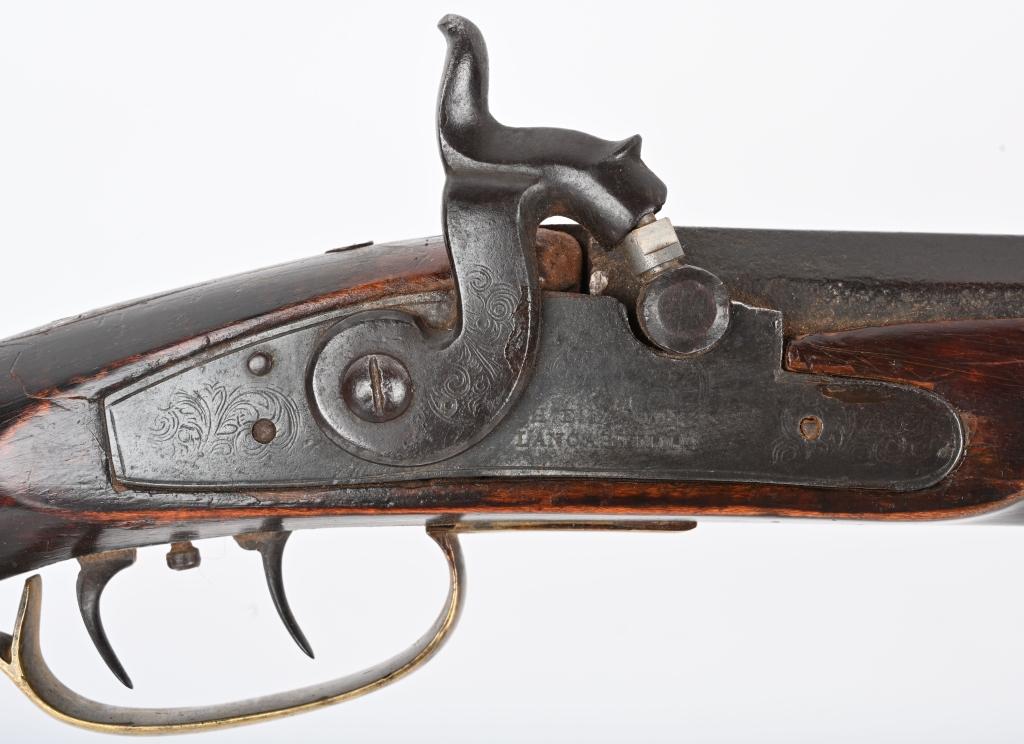SIGNED FULL STOCK PERCUSSION KY. RIFLE