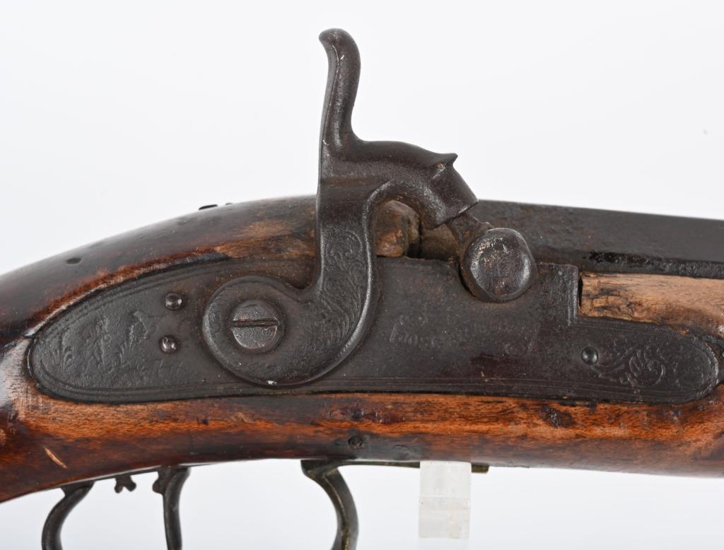 UNMARKED PERCUSSION FULL STOCK SHORT RIFLE