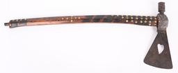LARGE BRASS TACK HEART CUT OUT PIPE TOMAHAWK