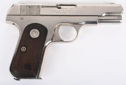 FINE COLT MODEL 1908 380 NICKEL COLT POCKET MODEL
