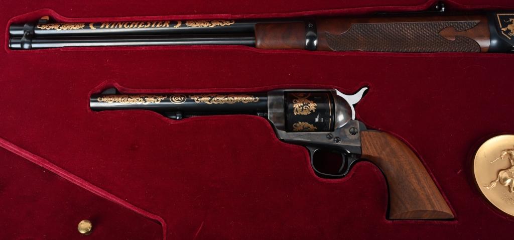 DELUXE CASED WINCHESTER COLT 44-40 SET