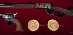 DELUXE CASED WINCHESTER COLT 44-40 SET