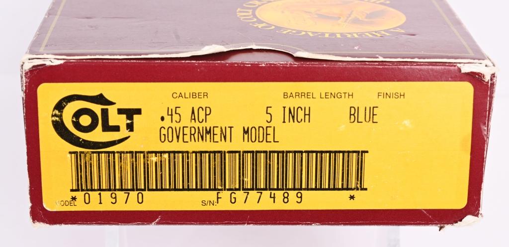 BOXED COLT MK IV SERIES 80 GOVERNMENT 1911-A1