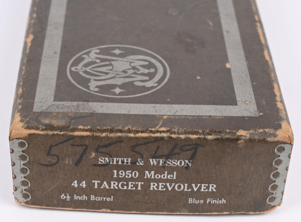 MINTY BOXED S&W MODEL PRE 24 1950 .44 TARGET