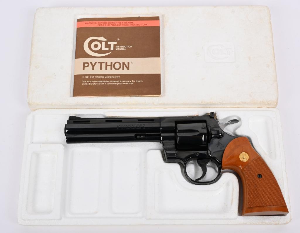 COLT PYTHON 6" BLUE REVOLVER