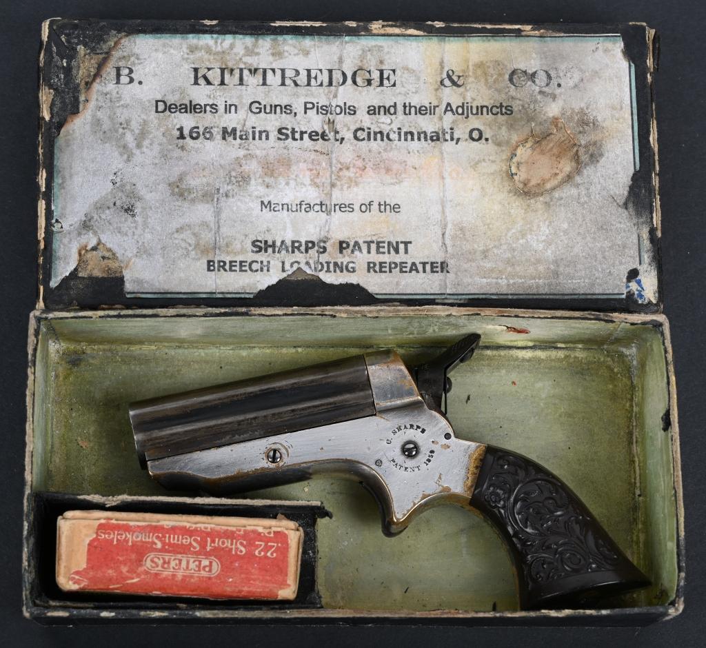 KITTEREDGE & CO. BOXED SHARPS 4-BARREL DERINGER