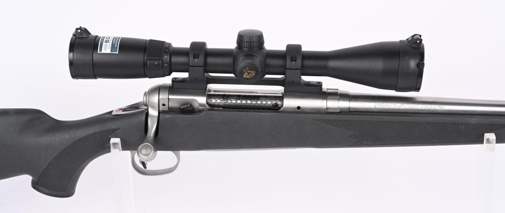 BOXED STAINLESS SAVAGE MODEL 16 BOLT ACTION RIFLE