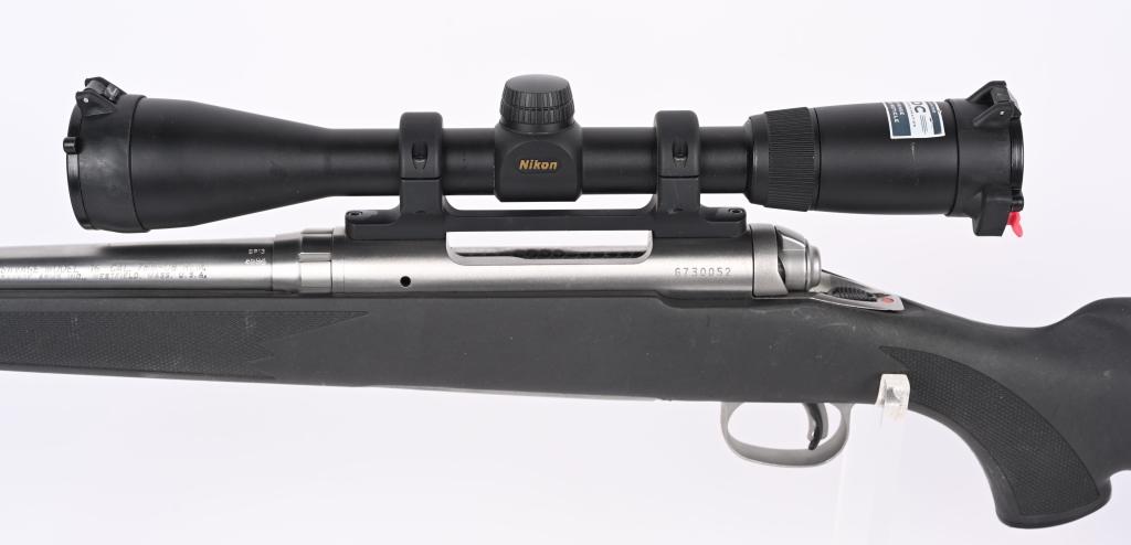 BOXED STAINLESS SAVAGE MODEL 16 BOLT ACTION RIFLE
