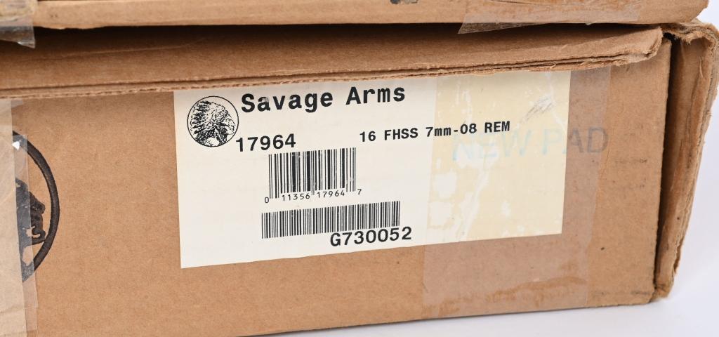 BOXED STAINLESS SAVAGE MODEL 16 BOLT ACTION RIFLE