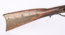 19TH CENT. FULLSTOCK TIGER MAPLE RIFLE
