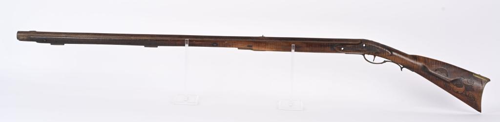 19TH CENT. FULLSTOCK TIGER MAPLE RIFLE
