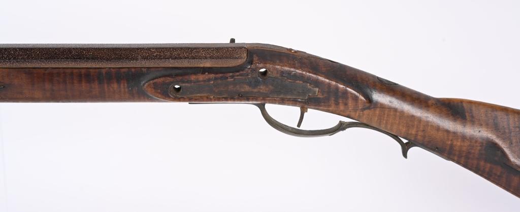 19TH CENT. FULLSTOCK TIGER MAPLE RIFLE