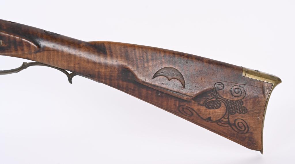 19TH CENT. FULLSTOCK TIGER MAPLE RIFLE