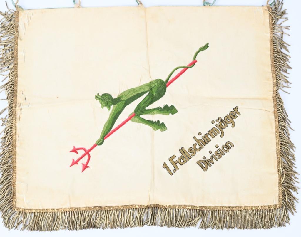 WWII 1st FALLSCHIRMJAGER DIVISIONAL TRUMPET BANNER