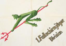 WWII 1st FALLSCHIRMJAGER DIVISIONAL TRUMPET BANNER
